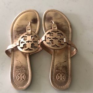 Tory Burch Miller sandals blush size 9. Only worn a handful of times